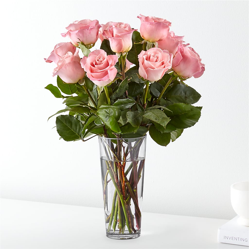 Long Stem Pink Rose Bouquet – Piedmont Florist, Piedmont MO