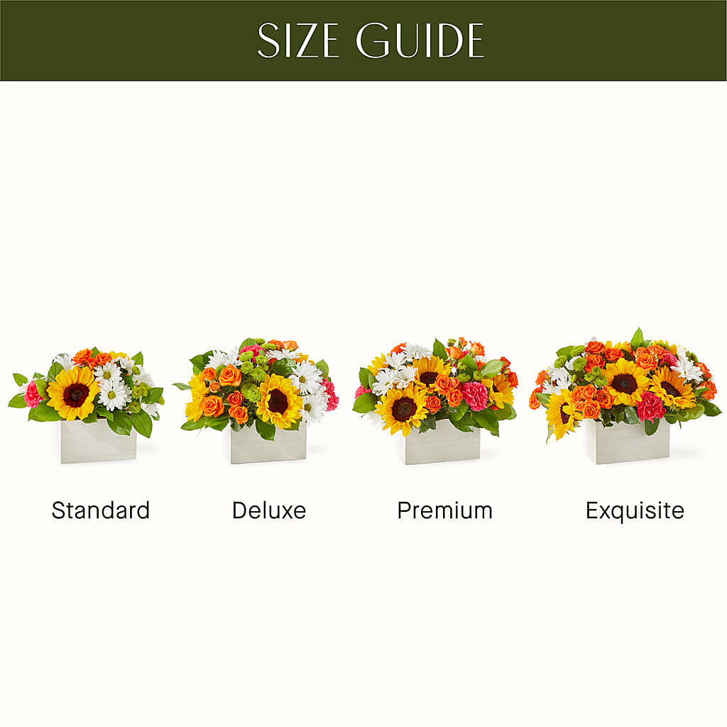 Sun-drenched Blooms Box Bouquet – Piedmont Florist, Piedmont MO