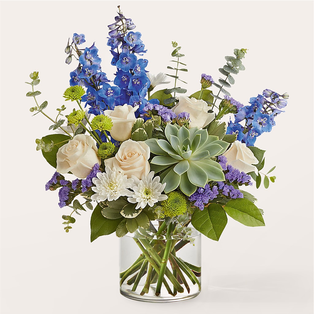 Cerulean Waves Bouquet – Piedmont Florist, Piedmont MO
