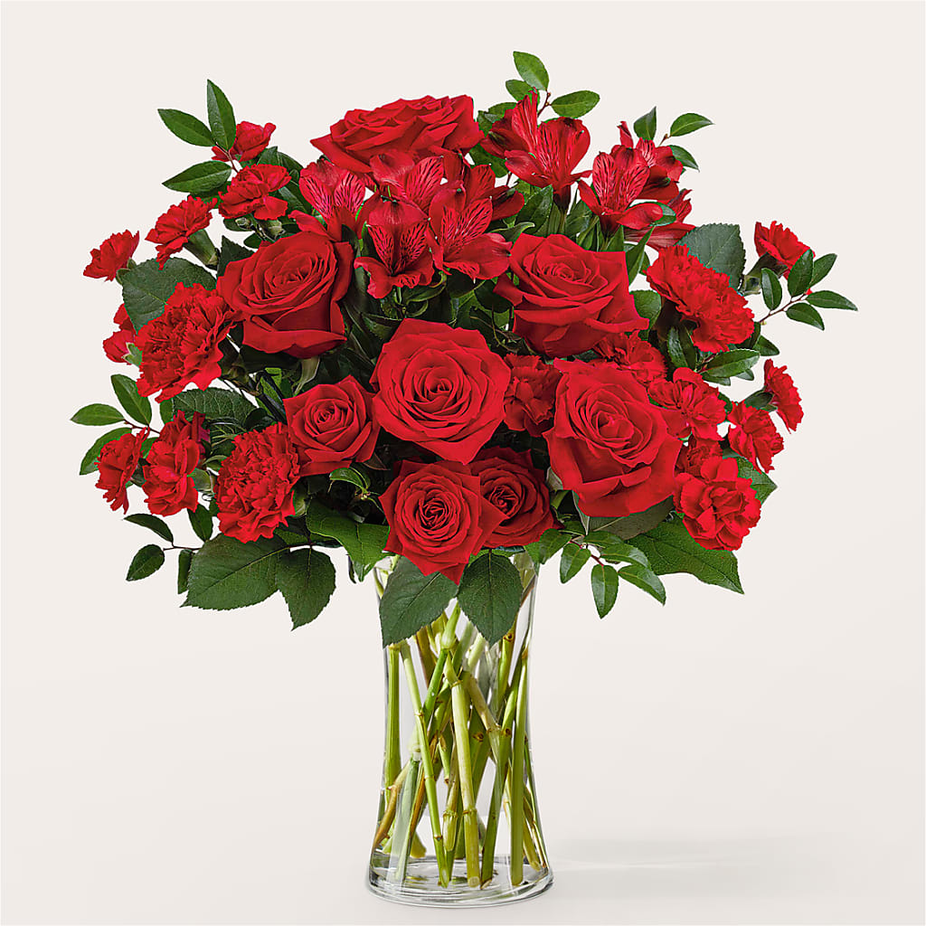 Brilliant Ruby Bouquet – Piedmont Florist, Piedmont MO