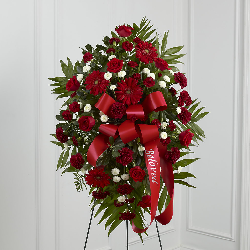 Treasured Memories Standing Spray – Piedmont Florist, Piedmont MO