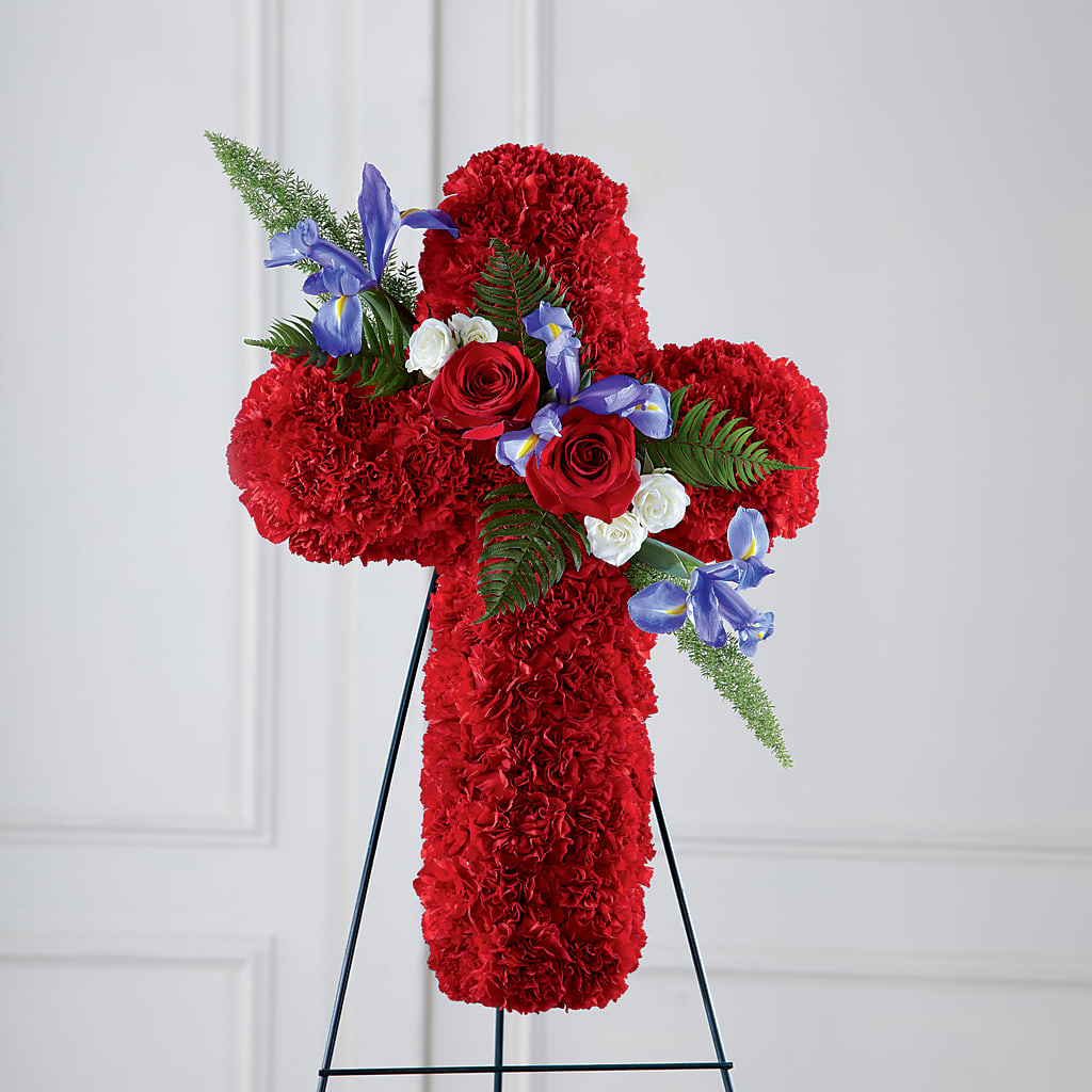 Faithful Hero Floral Cross – Piedmont Florist, Piedmont MO