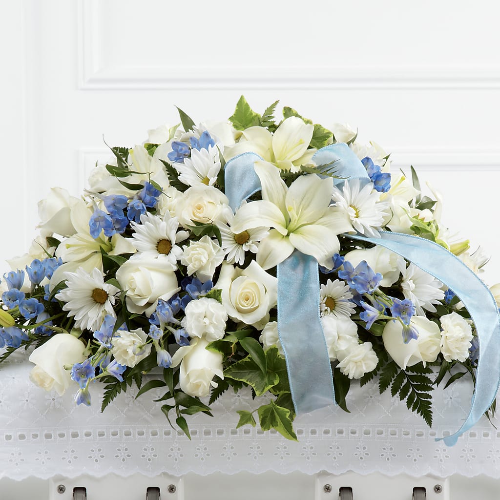 Tender Treasure Casket Spray – Piedmont Florist, Piedmont MO