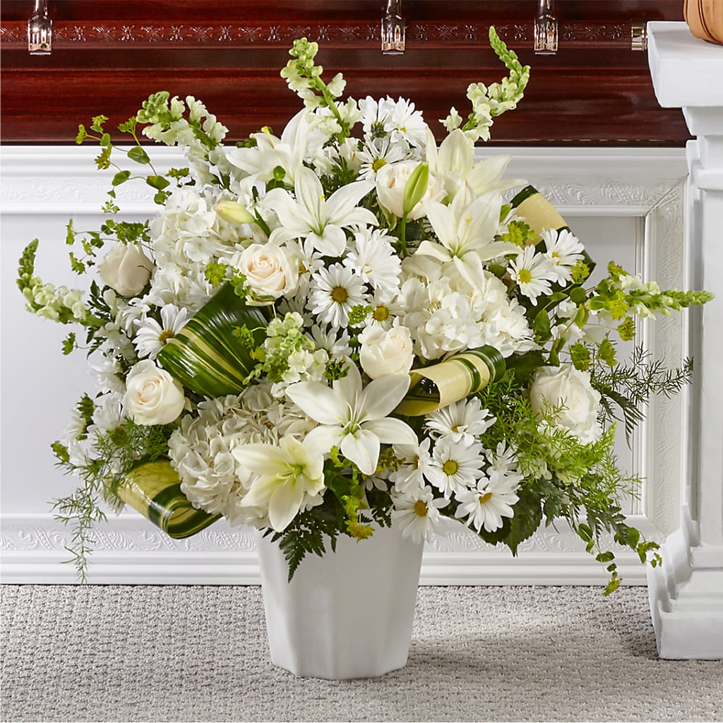 Thoughts of Tranquility Floor Basket – Piedmont Florist, Piedmont MO