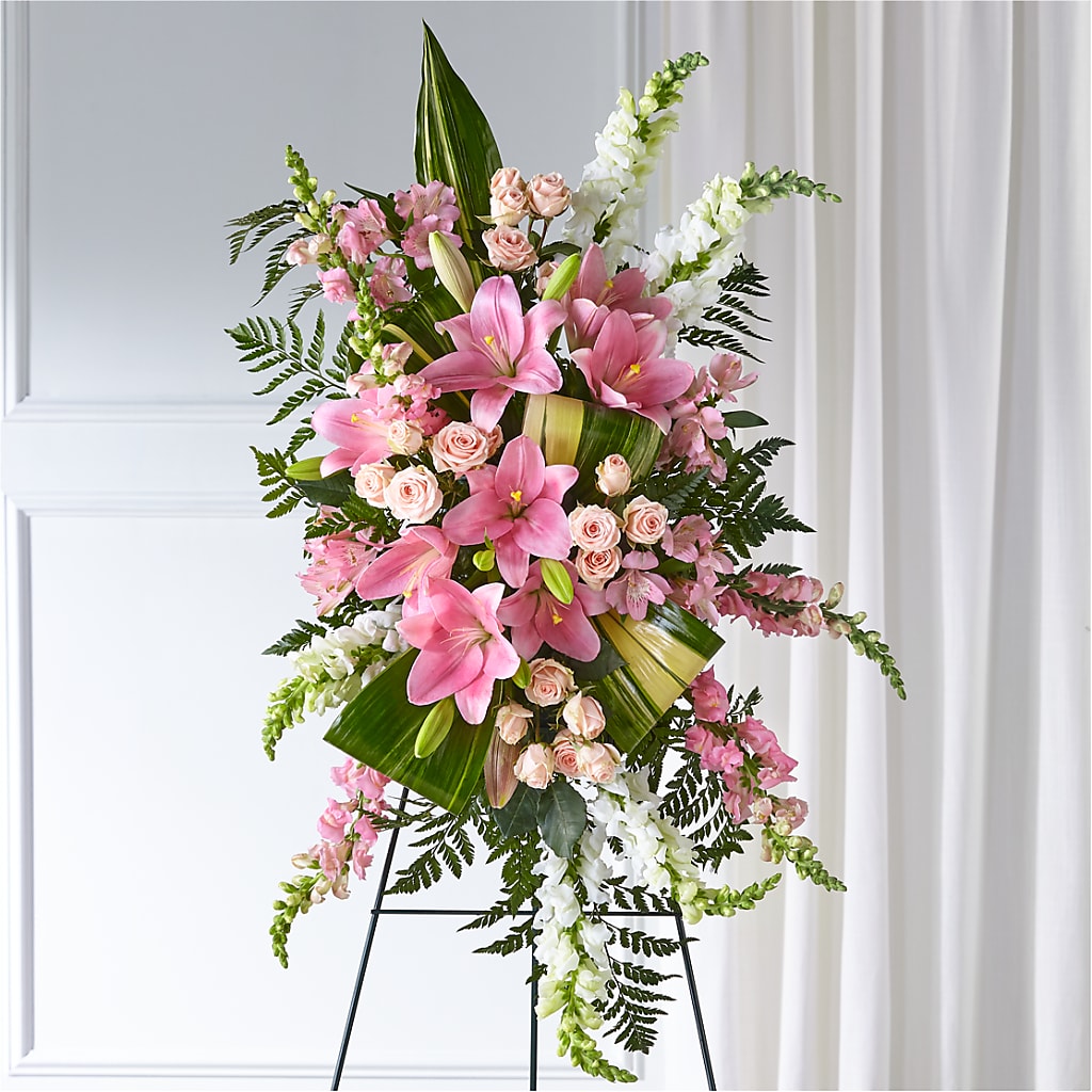 Elegant Embrace Standing Spray – Piedmont Florist, Piedmont MO