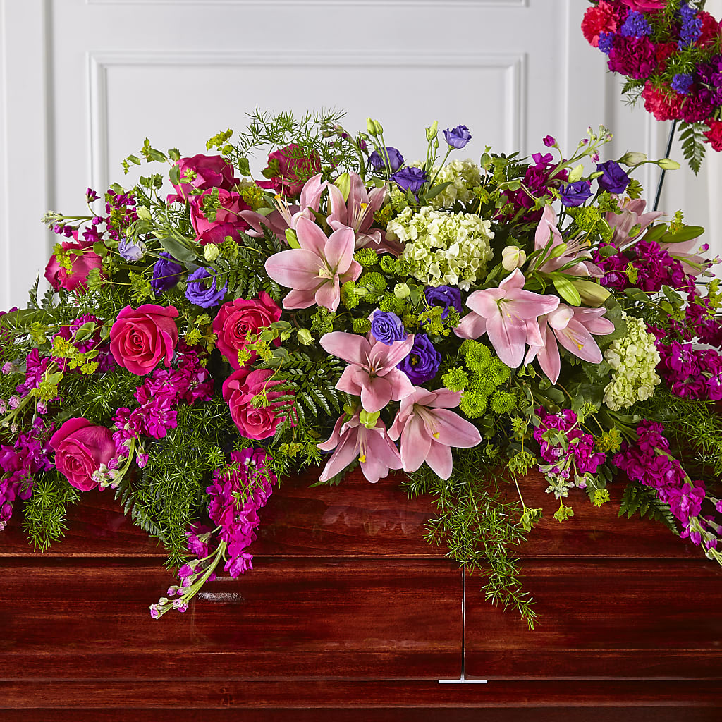 Radiant Tribute Casket Spray – Piedmont Florist, Piedmont MO