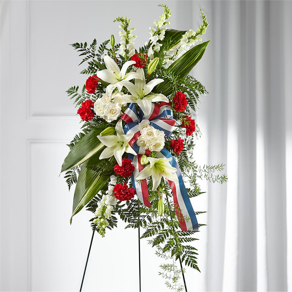 Stars of Life Standing Spray – Piedmont Florist, Piedmont MO
