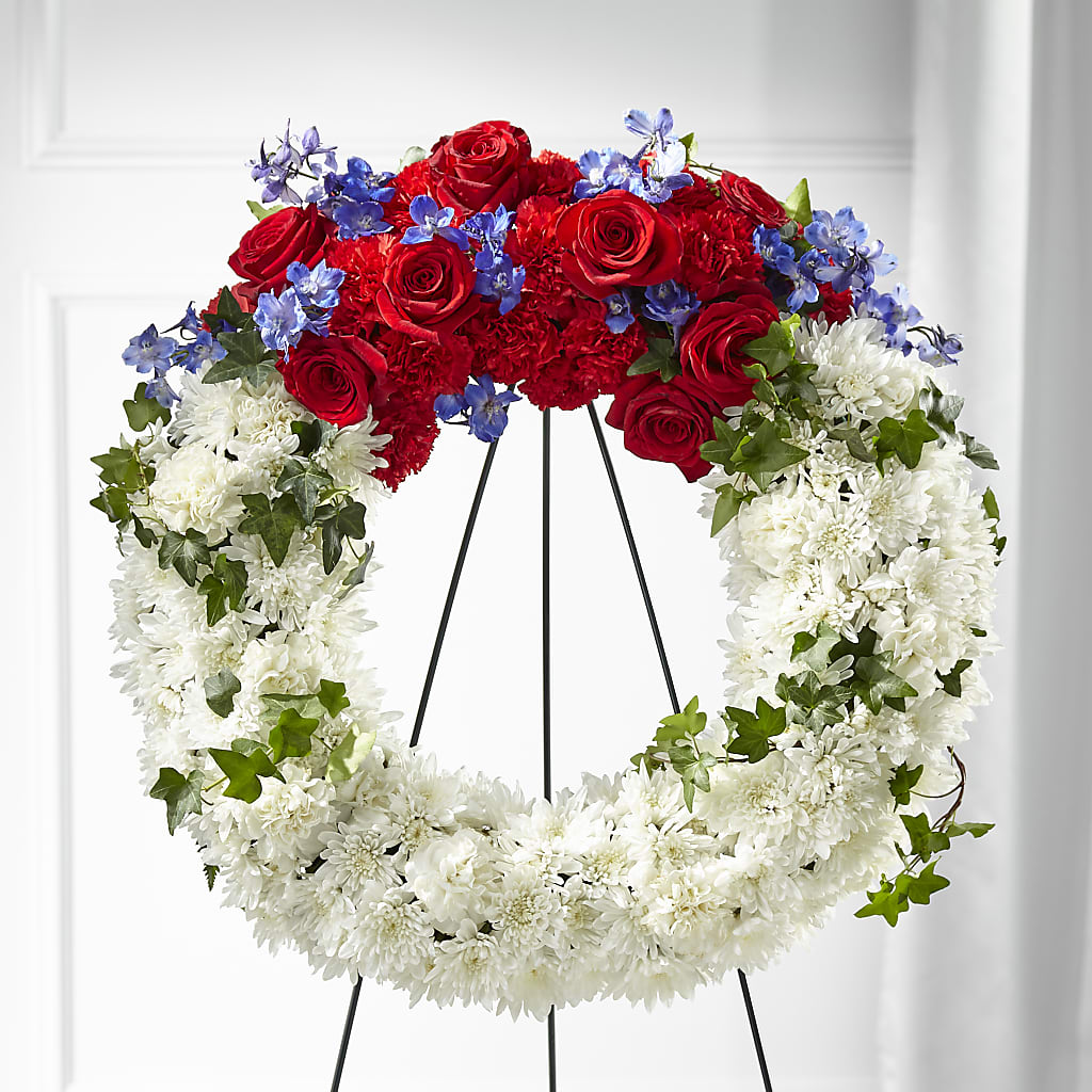 Patriotic Passion Wreath – Piedmont Florist, Piedmont MO