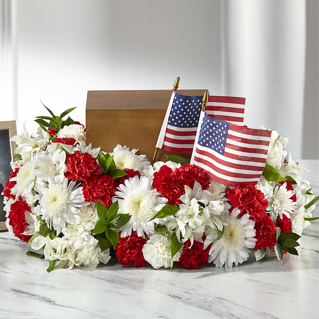 Spirit of Patriotism Cremation Adornment – Piedmont Florist, Piedmont MO