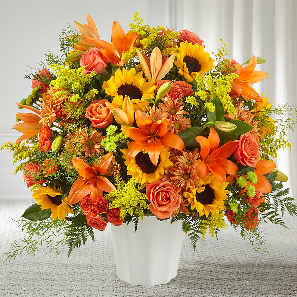 Harvest Thoughts Floor Basket – Piedmont Florist, Piedmont MO