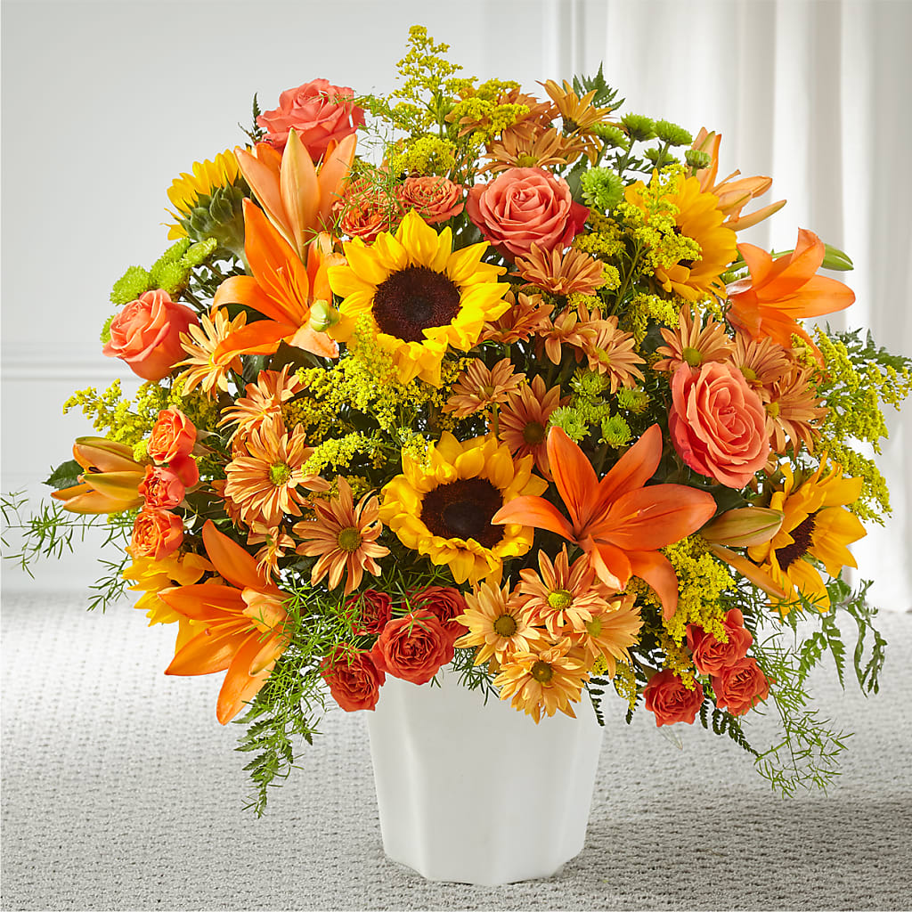 Harvest Thoughts Floor Basket – Piedmont Florist, Piedmont MO