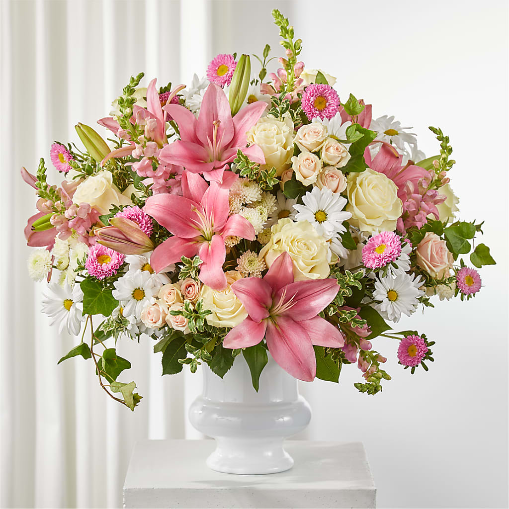 Empathetic Blooms Urn Arrangement – Piedmont Florist, Piedmont MO