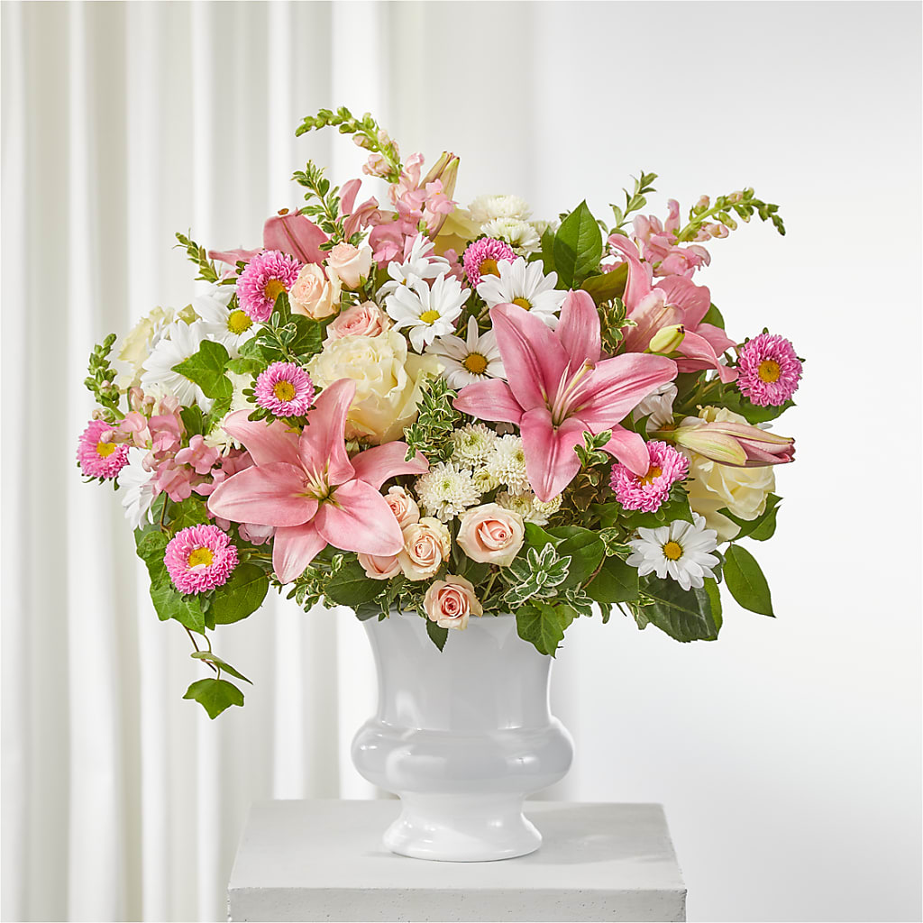 Empathetic Blooms Urn Arrangement – Piedmont Florist, Piedmont MO