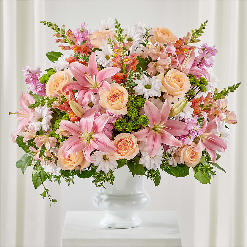 Heartfelt Gesture Urn Arrangement – Piedmont Florist, Piedmont MO
