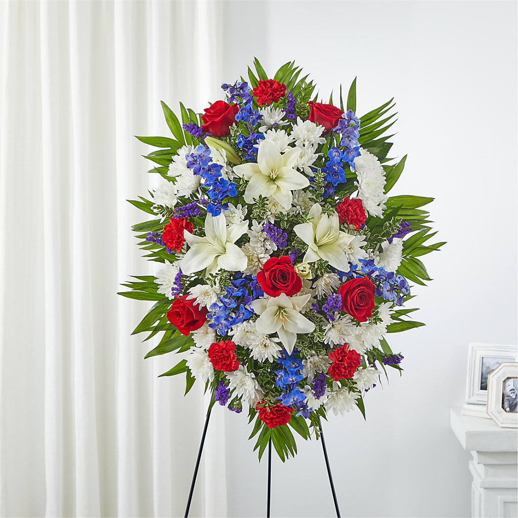 Cherished Service Standing Spray – Piedmont Florist, Piedmont MO