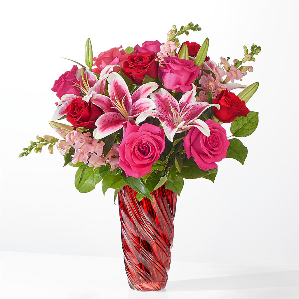 Always You Bouquet with Luxe Swirl Vase – Piedmont Florist, Piedmont MO