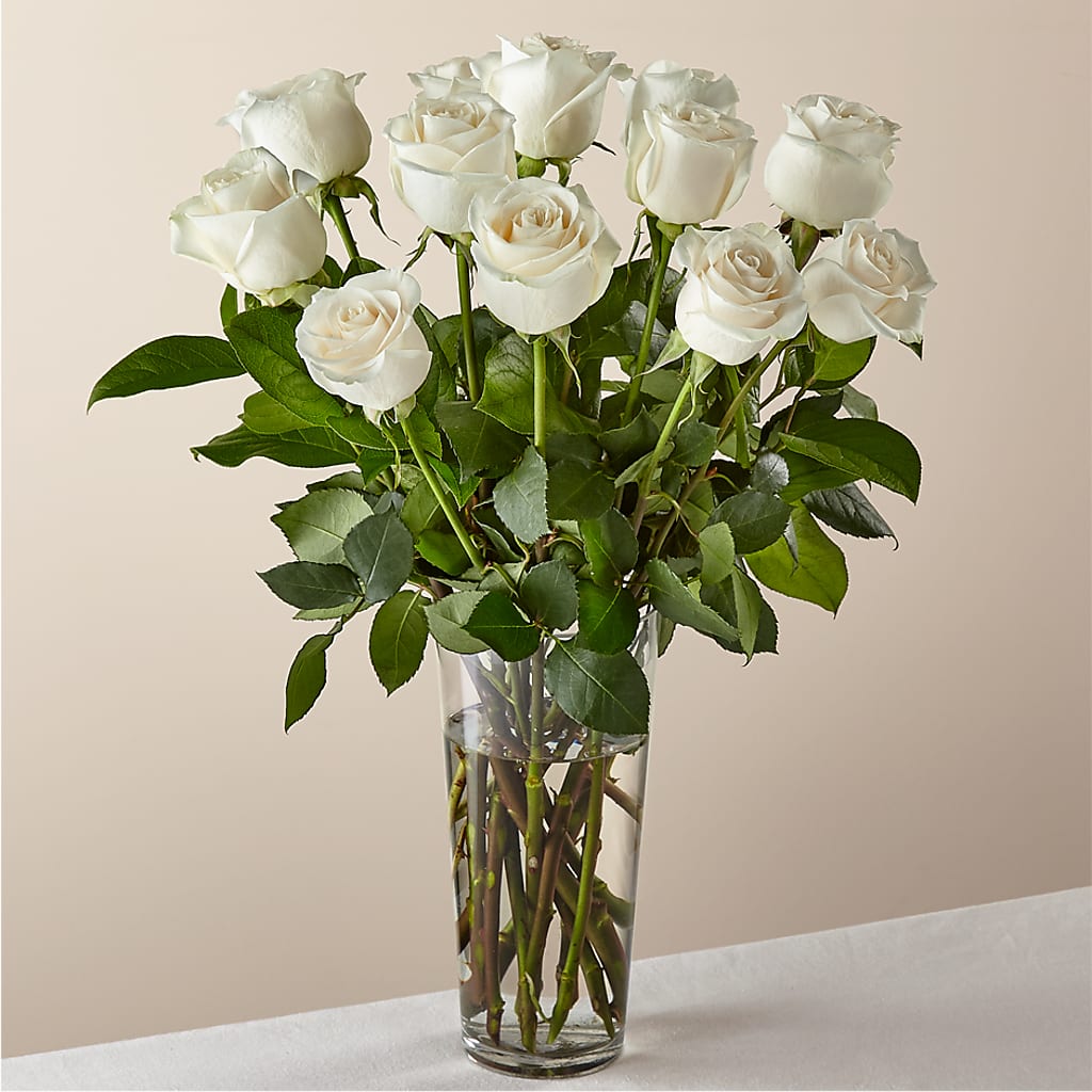 Long Stem White Rose Bouquet –  Piedmont Florist, Piedmont MO