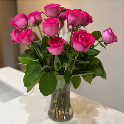 Long Stem Pink Rose Bouquet –  Piedmont Florist, Piedmont MO