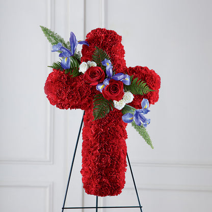 Faithful Hero Floral Cross –  Piedmont Florist, Piedmont MO