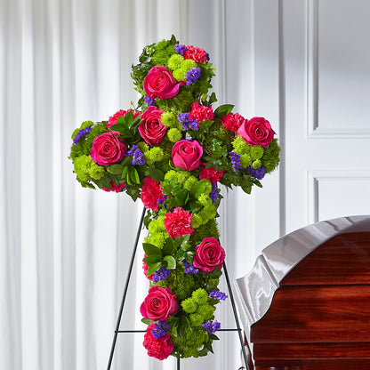 Tribute Rose Floral Cross –  Piedmont Florist, Piedmont MO