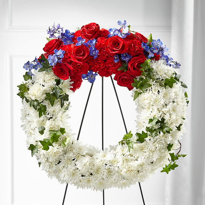 Patriotic Passion Wreath –  Piedmont Florist, Piedmont MO