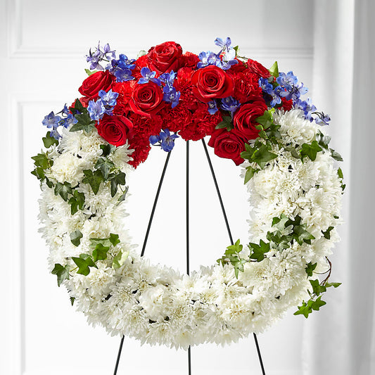 Patriotic Passion Wreath –  Piedmont Florist, Piedmont MO